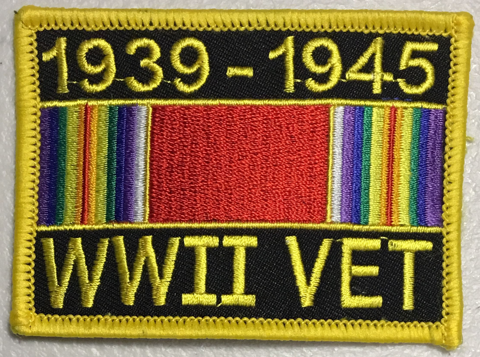 WW2 Vet 1939-1945 with service ribbons licensed patch