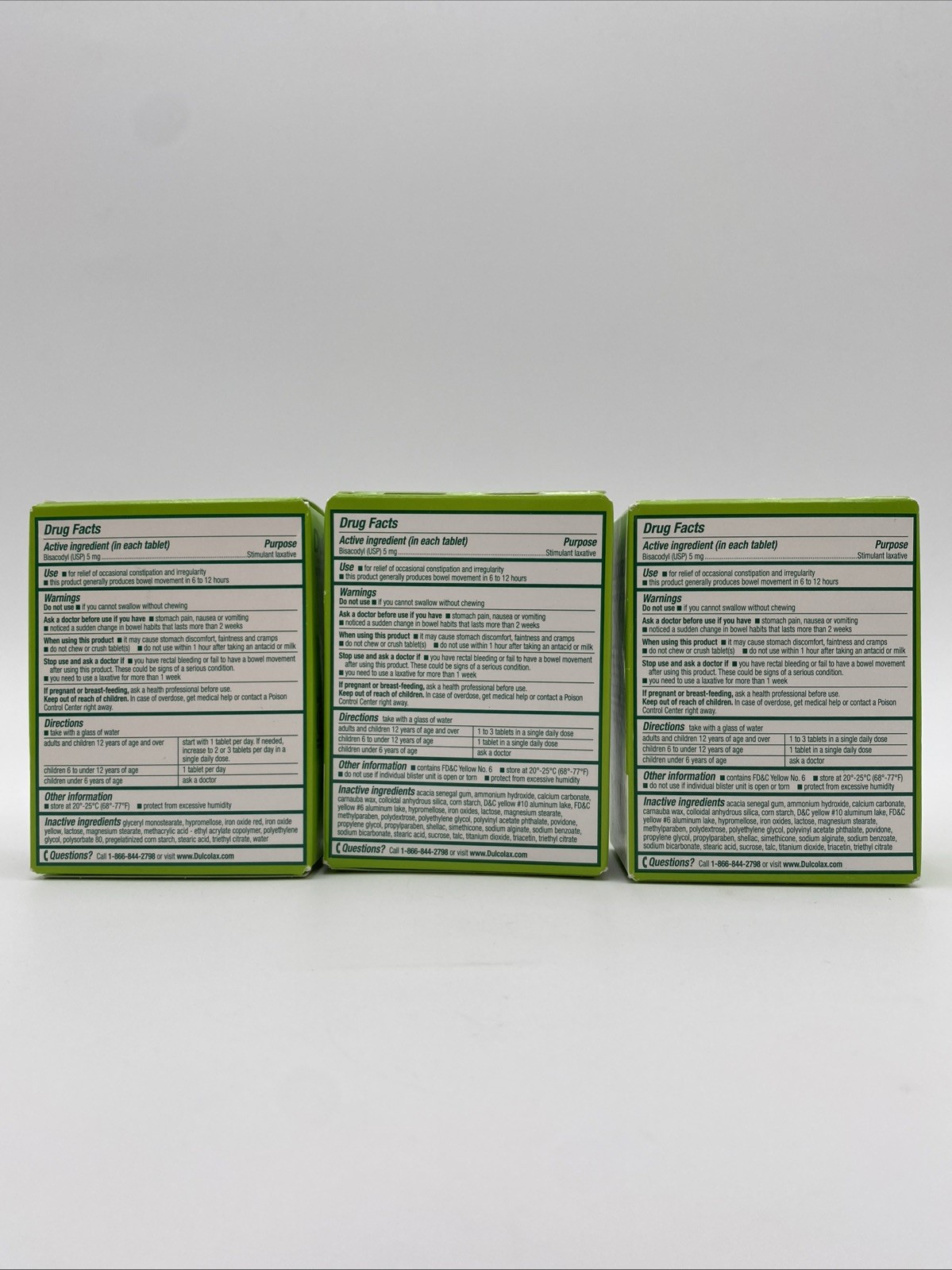 Dulcolax Laxative Reliable Overnight Relief 100 Ct Exp 3/28