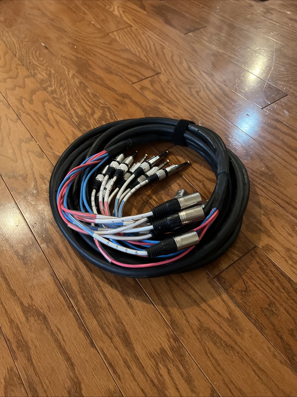 SAXT 8 Channel 20ft TRS to XLR Male Snake Cable
