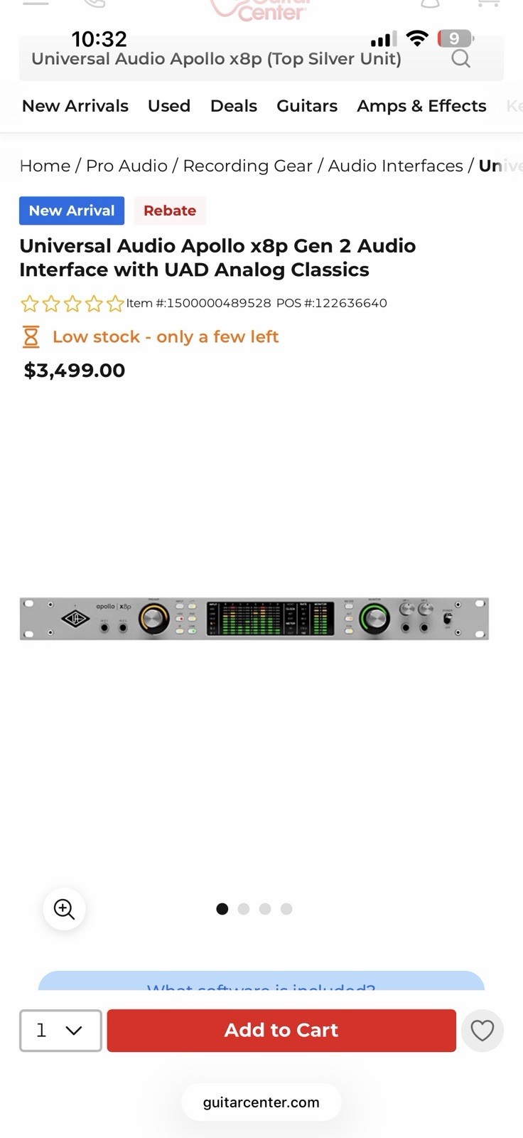 Universal Audio Apollo x8p Gen 2 Rackmount Audio Interface, Apollo Series