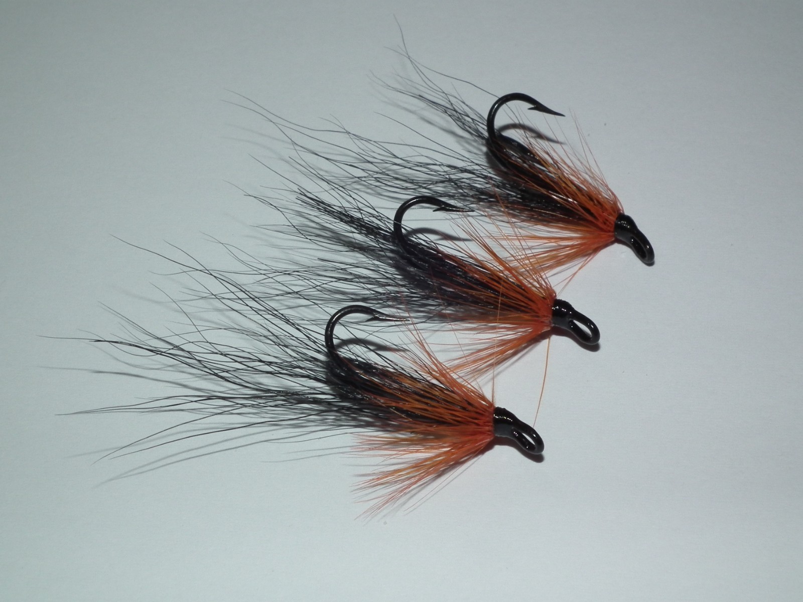 salmon/seatrout flies -- 3 stinchar stoat tied on  mustad size 10 double hooks