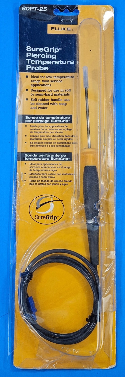 Fluke 80PT-25 SureGrip Piercing Type T Thermocouple TC Temperature Probe