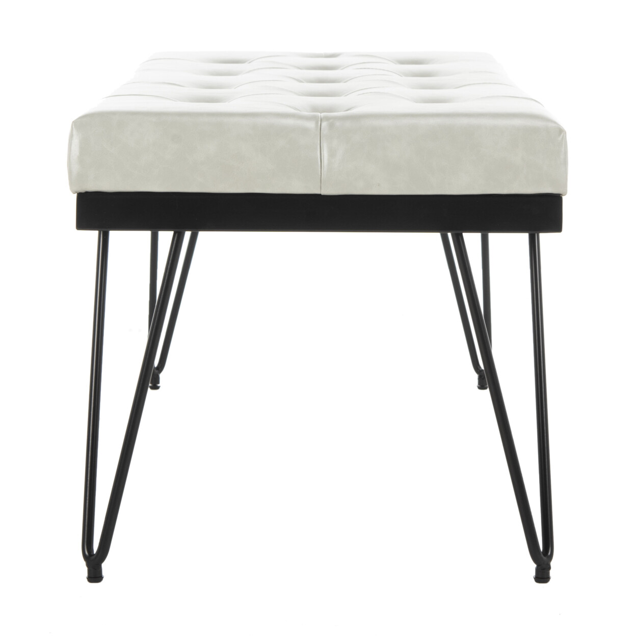 SAFAVIEH Marcella Bench | Grey / Black |