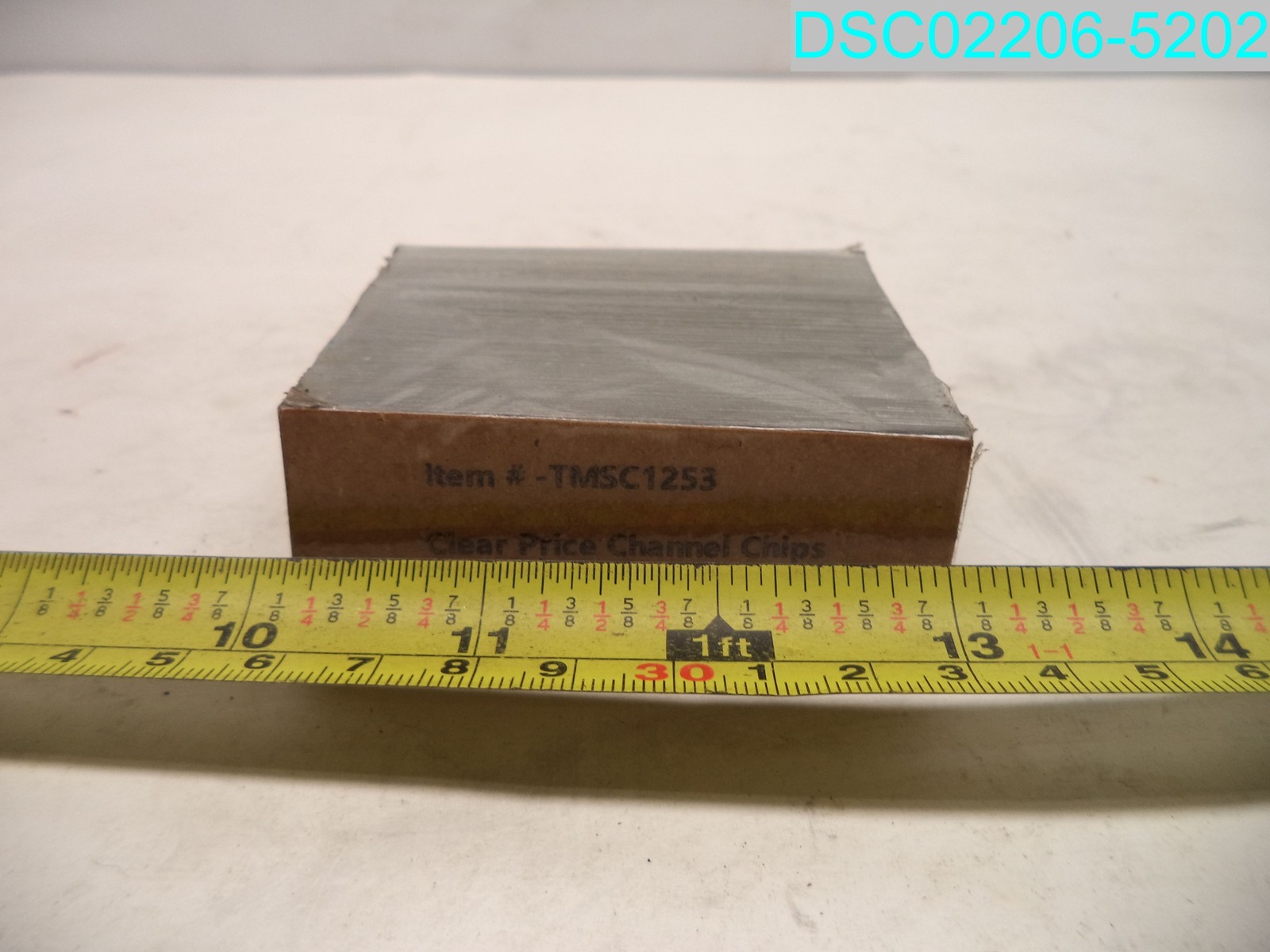 QTY=250: TMSC1253 Clear Price Channel Chips 3" x 1.25"
