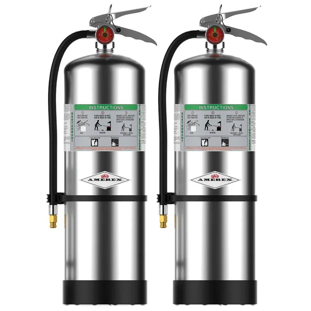 Amerex C262 2.5 Gallon Class K Wet Chemical Fire Extinguisher - 2 Pack
