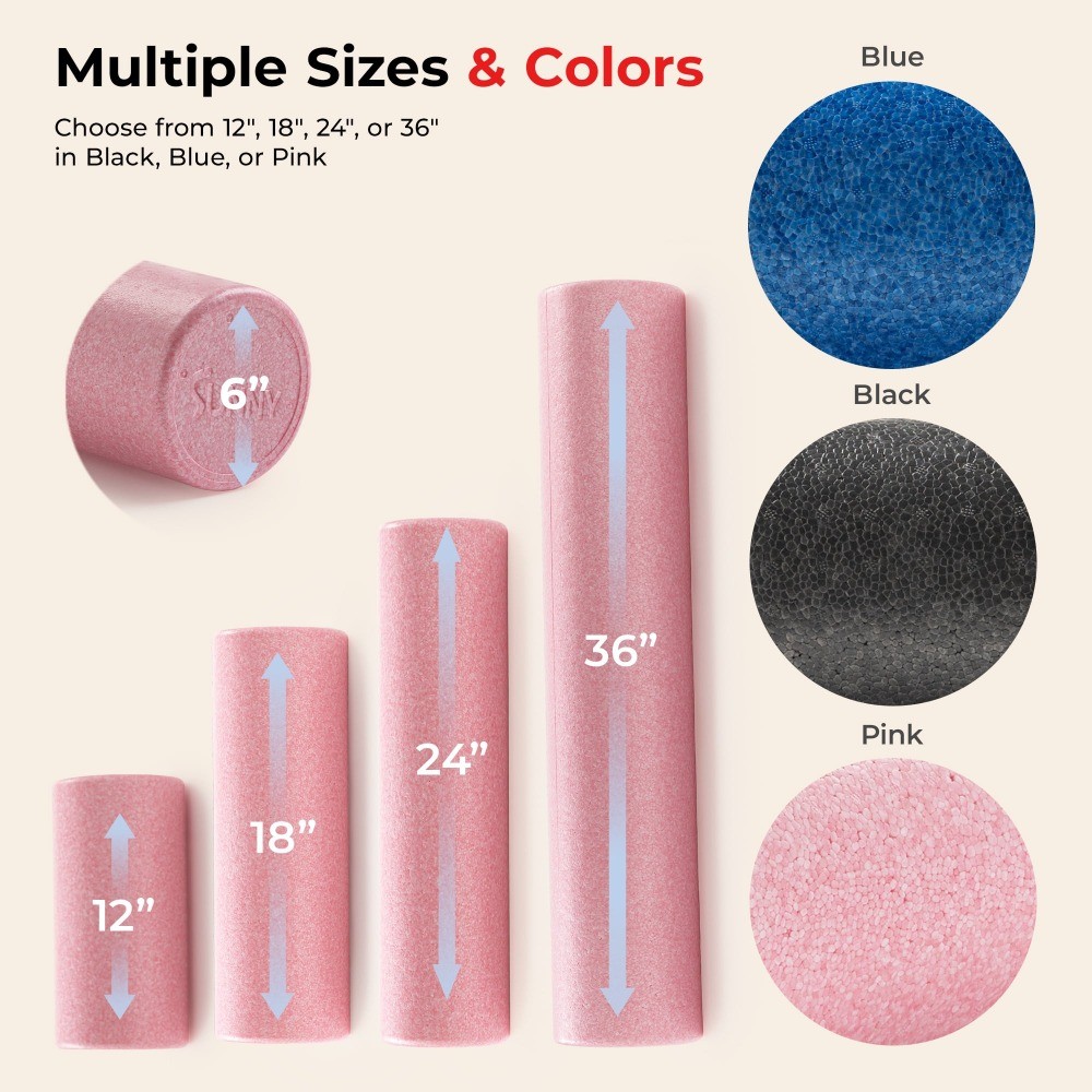 Health & Fitness 24" Yoga Foam Roller (Pink)