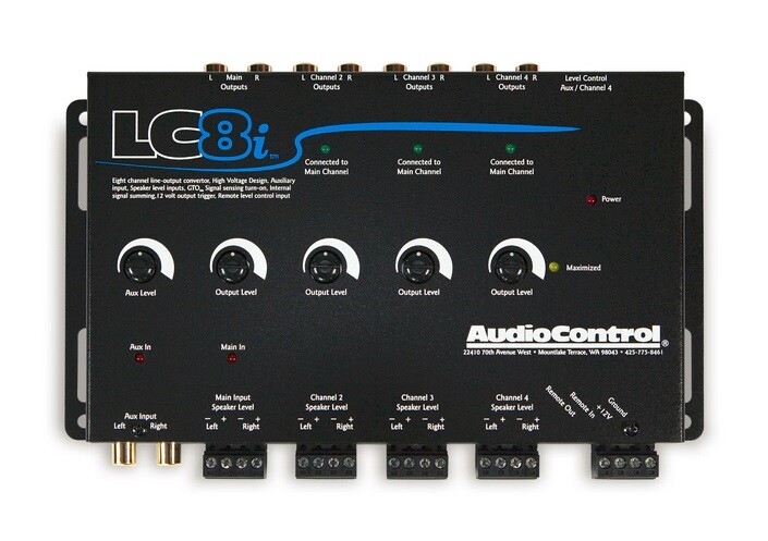LC8i AudioControl 8 CHANNEL LINE OUT CONVERTER w/ AUXILIARY INPUT & ACR-3 REMOTE