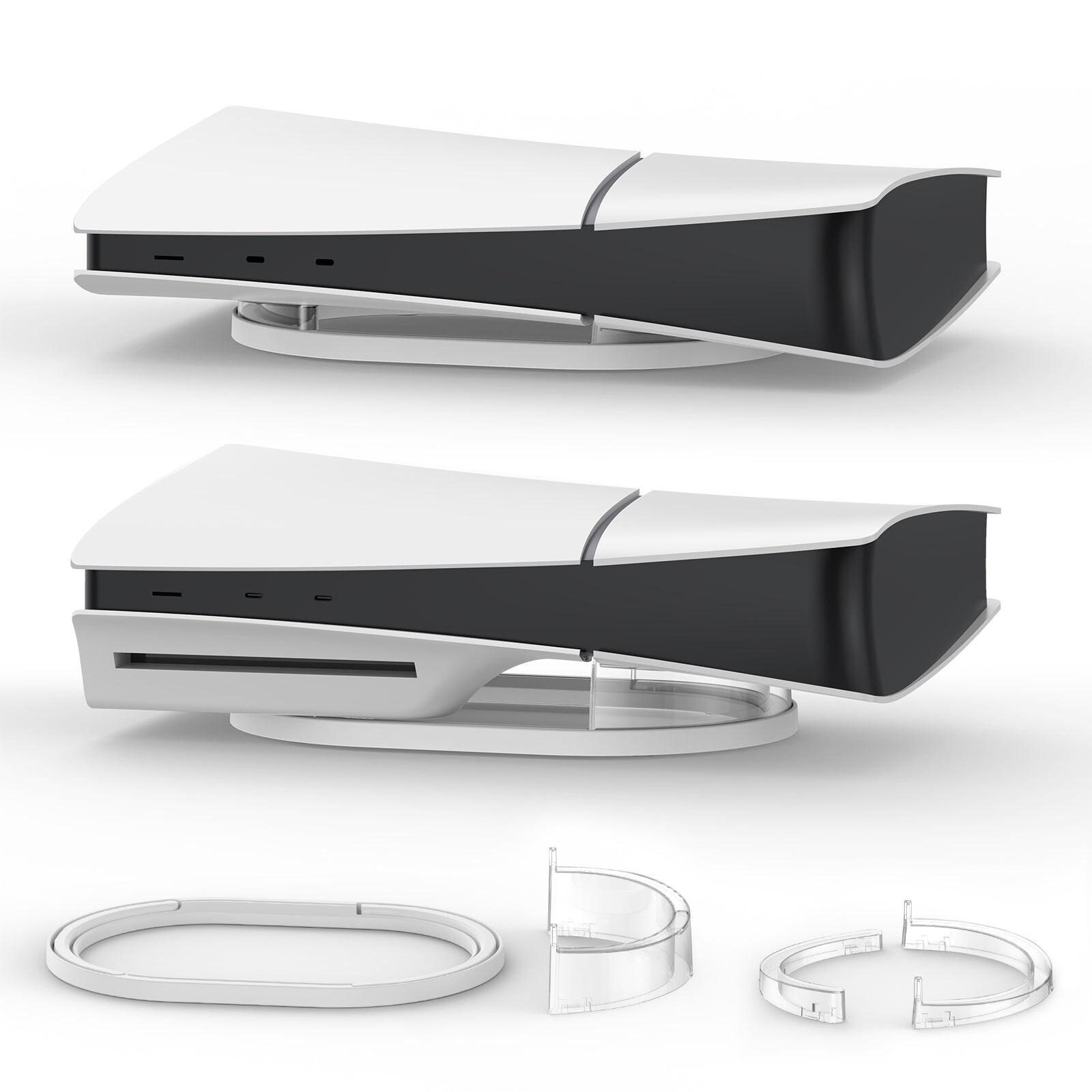 Horizontal stand for PS5 Slim console, table accessory base stand