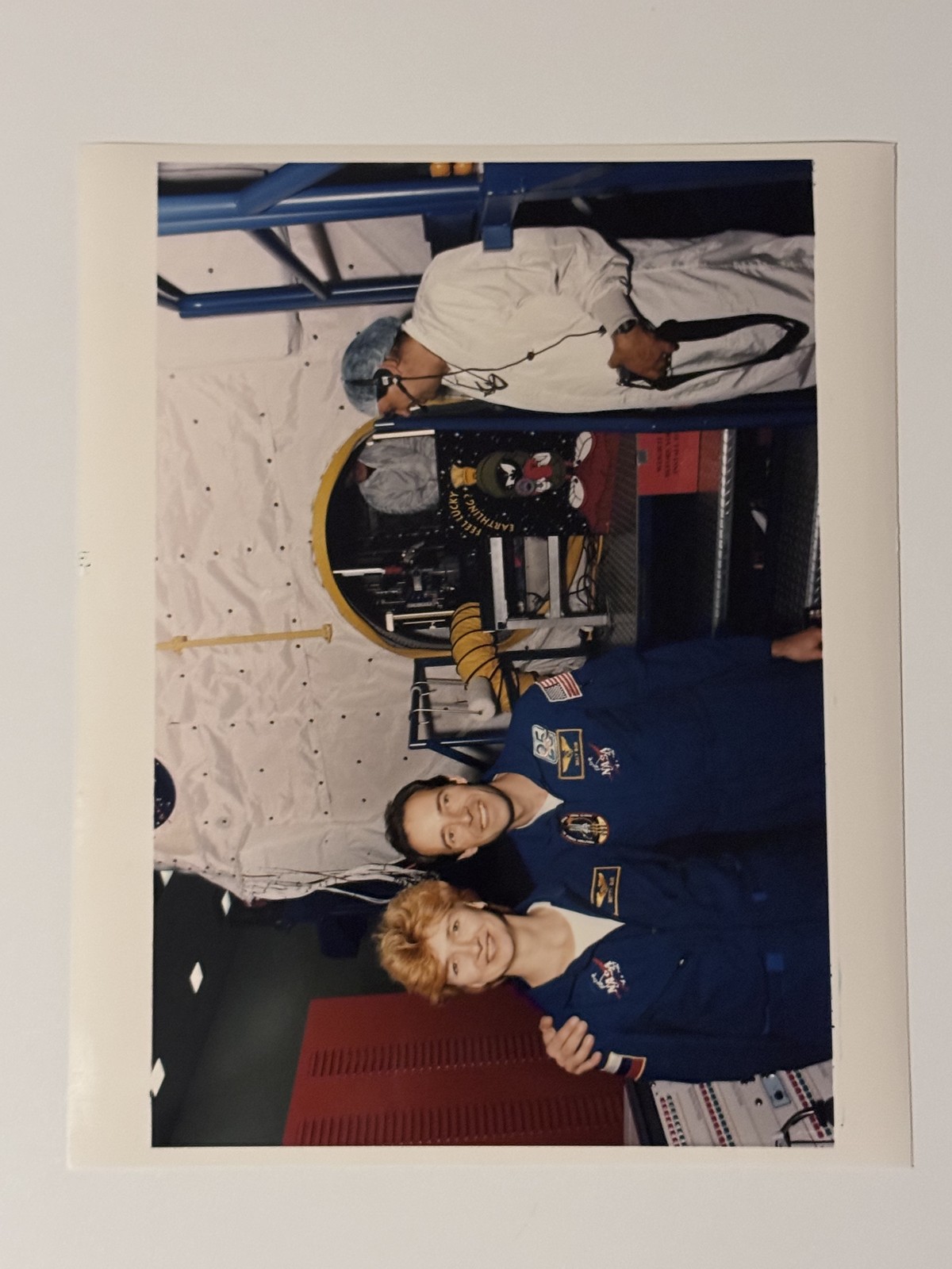 NASA STS-84 Elena Kondakova And Jean-Francois Clervoy With SPACEHAB Press Photo