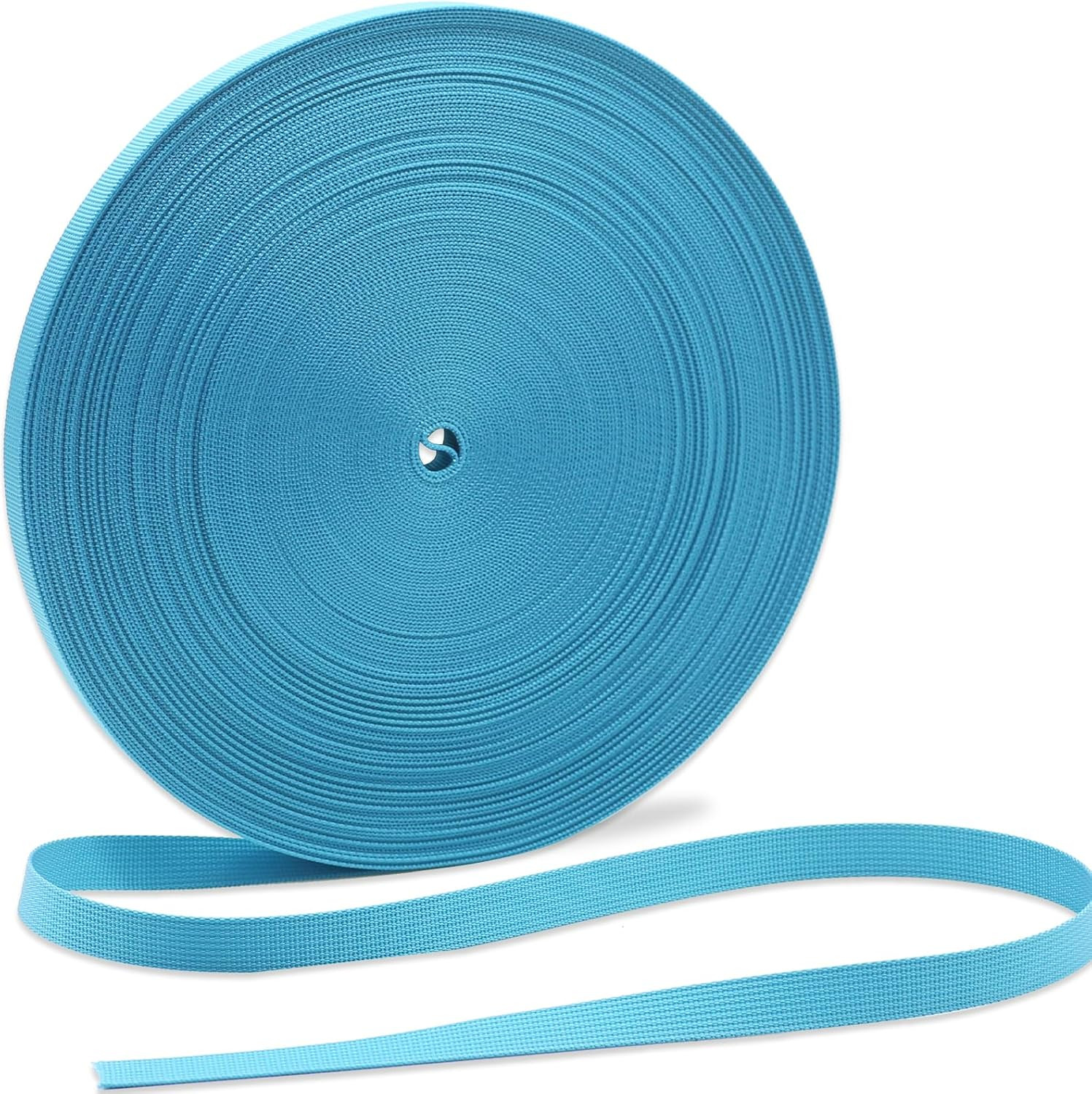 5/8 Inch Peacock Blue Nylon Webbing Strap for Sewing 50 Yards | Flat Strong Webb