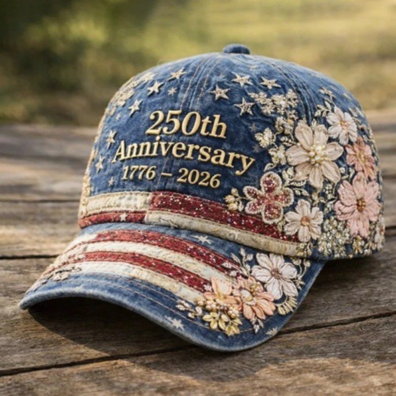 Vintage 1776-2026 USA Baseball Cap Embroidery 4th of July Hat For Women men