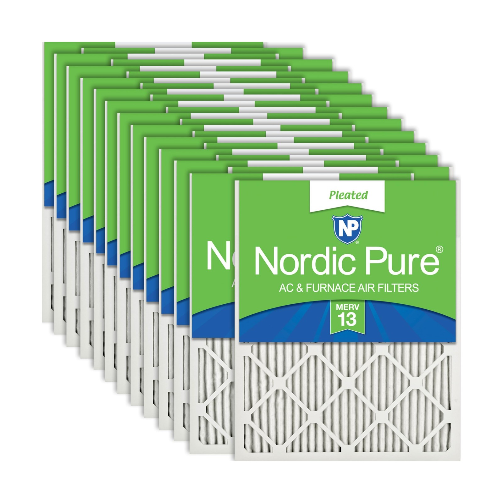 Nordic Pure 15x20x1 (Actual Size: 14 1/2 x 19 1/2 x 3/4) Pleated MERV 13 Air ...