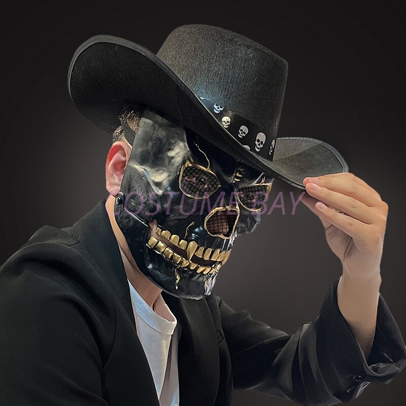 Skeleton Mask Full Head Skull Masquerade Horrible Halloween Cosplay Party Props