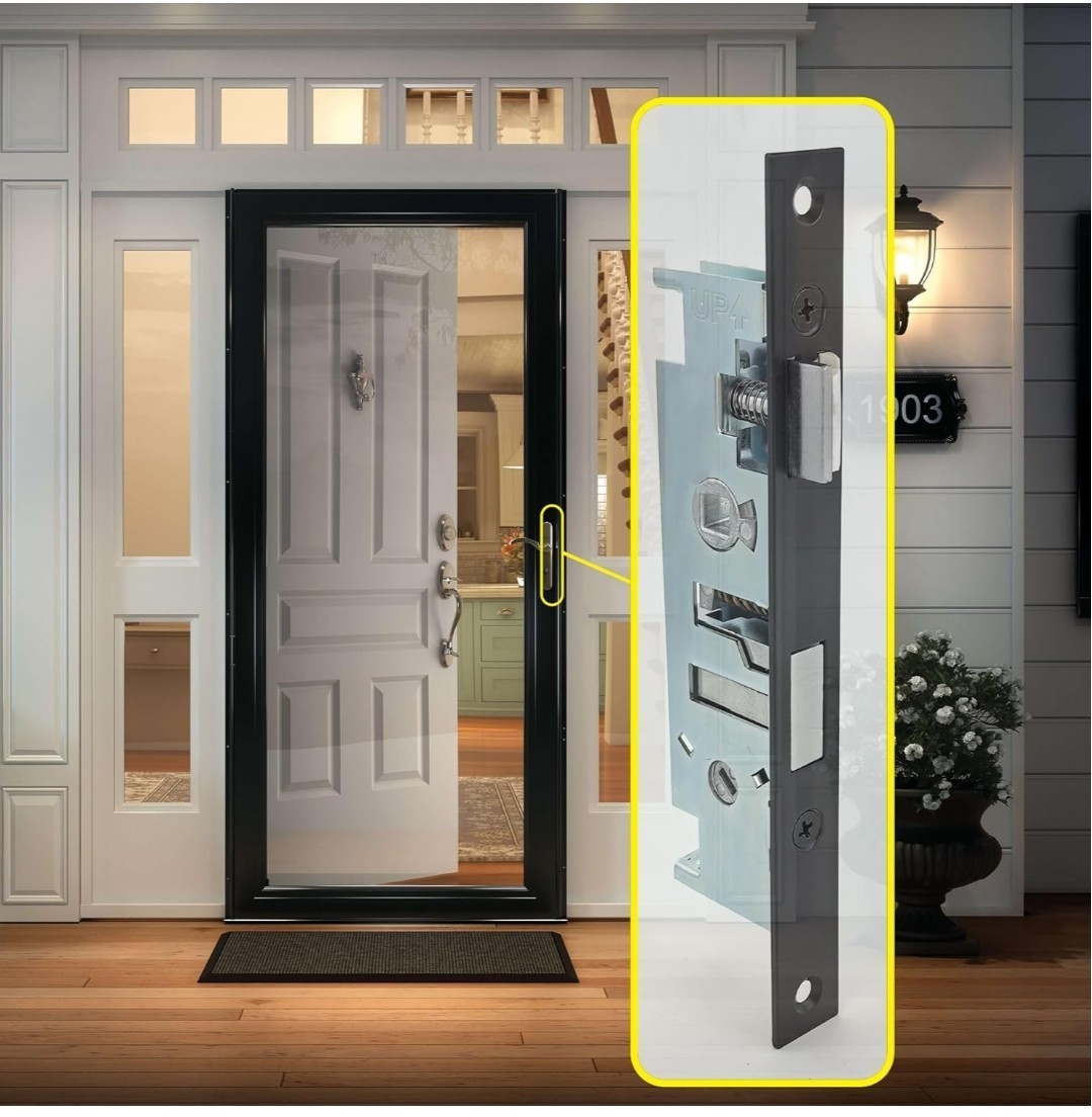 US Flat Slot Storm Door Mortise Lock Body Fits for Older Storm Doors, 5/16" S...