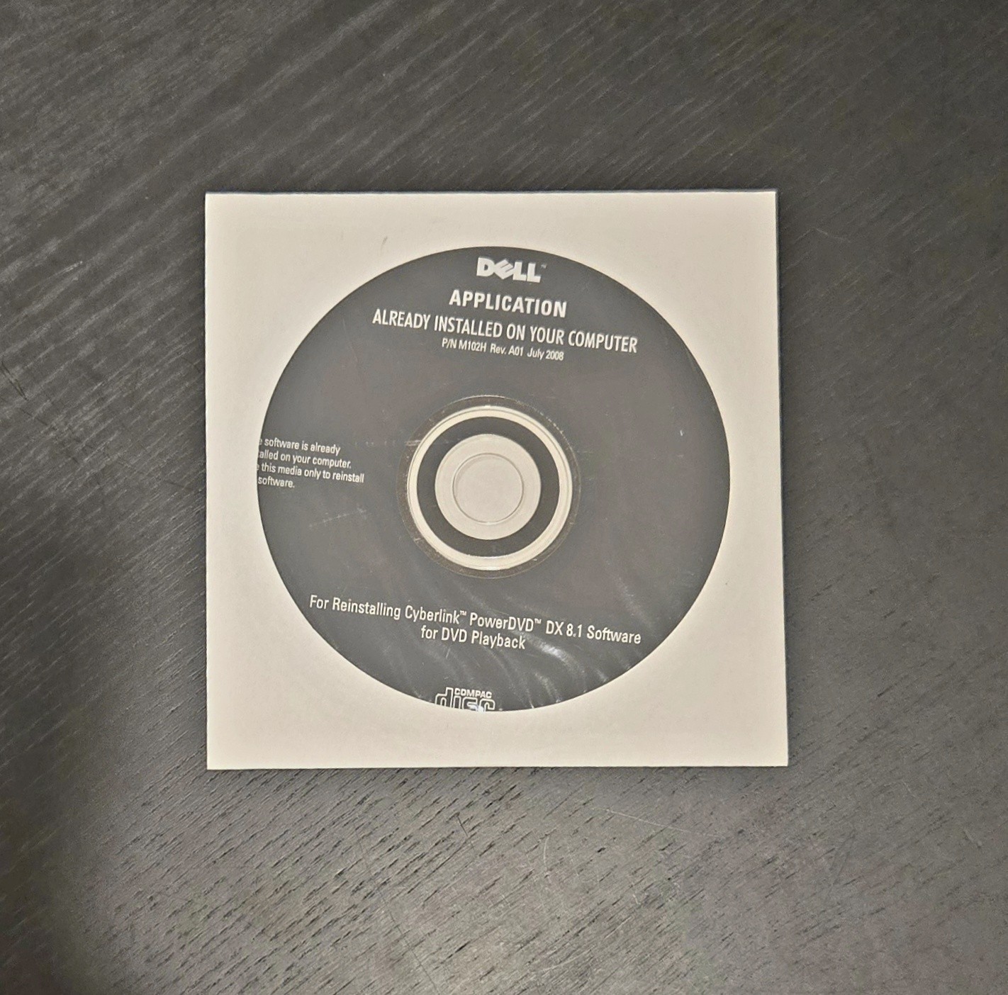 Cyberlink PowerDVD DX 8.1 Software Installation CD Disc