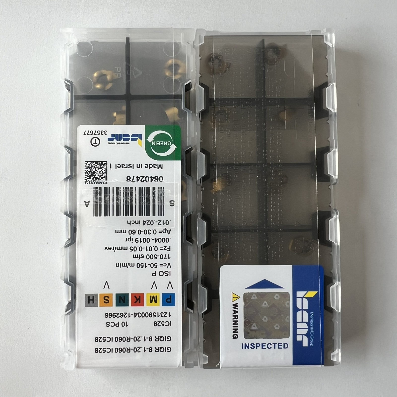 ISCAR / GIQR8-1.20-R060 IC528 / Industrial indexable carbide inserts 10 Pcs