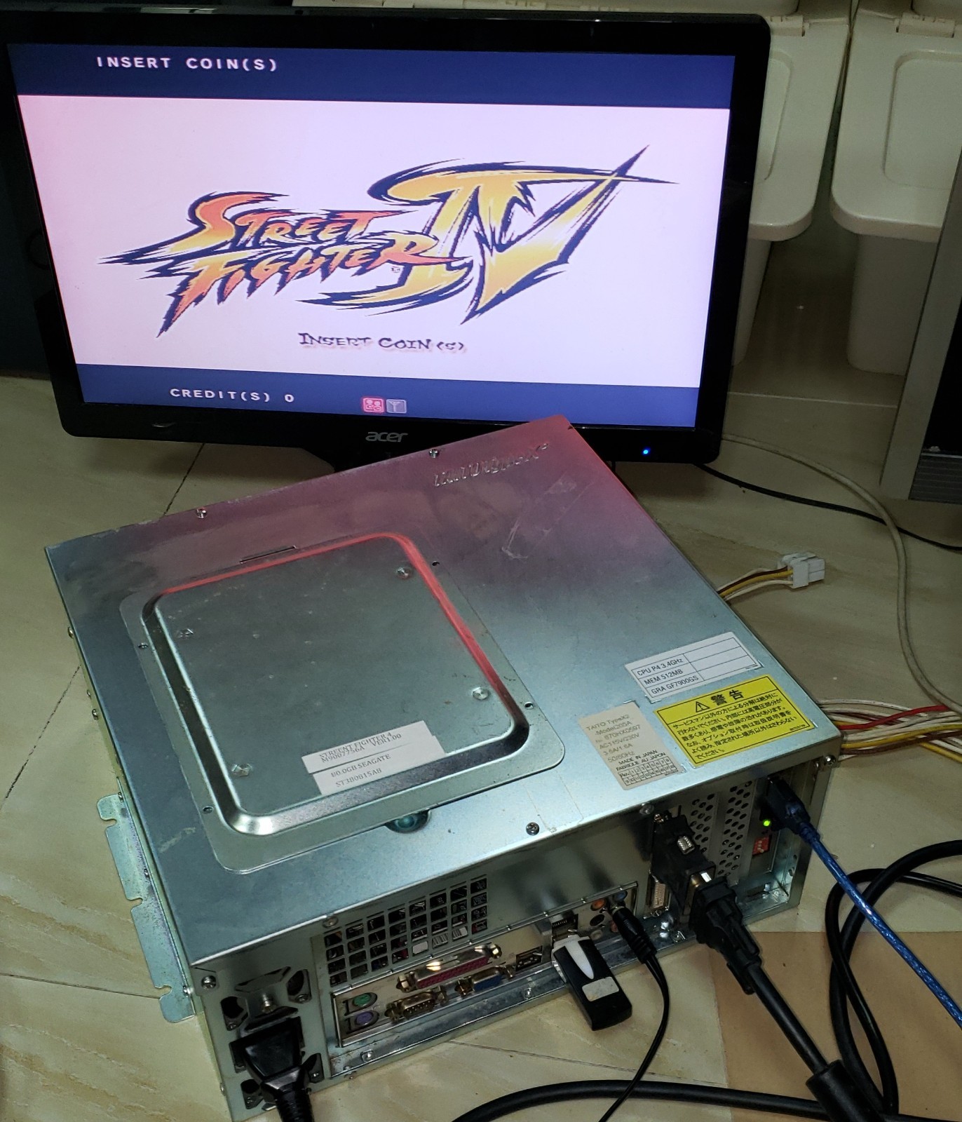 Street Fighter IV HDD Kit With Taito Type X2 Mother Board  Arcade Video Game
