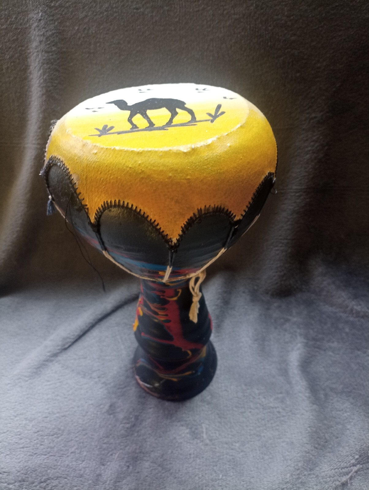 Wooden Djembe Drum - Hand Carved African Tribal Designs Fair Trade Music