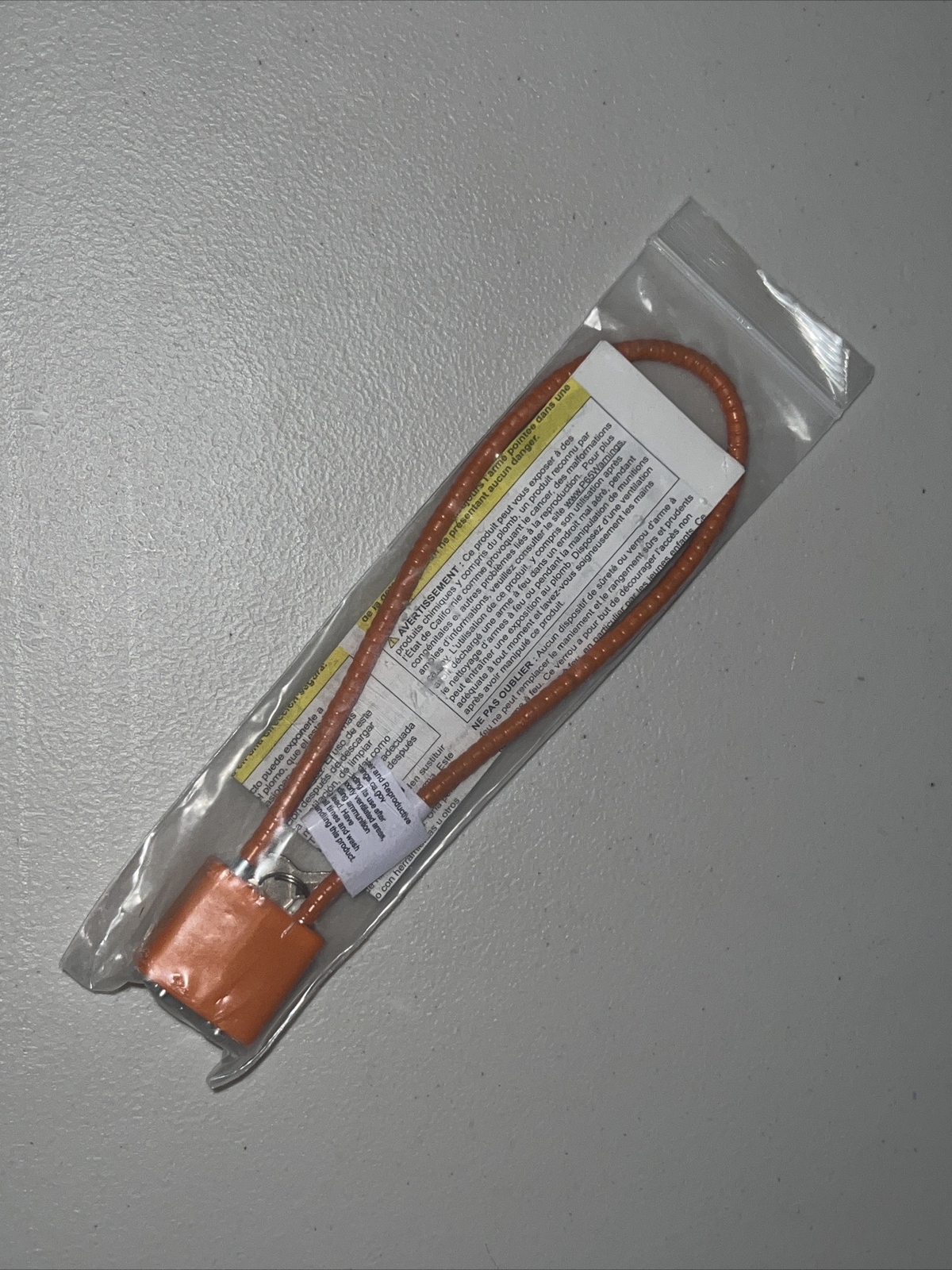 14” Cable Gun Lock For Firearm Pistol Shotgun Rifle Child Safety Orange - NEW