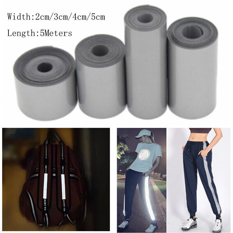 5 Meters 2/3/4/5cm Heat Transfered Reflective Tape Sticker For Clothes