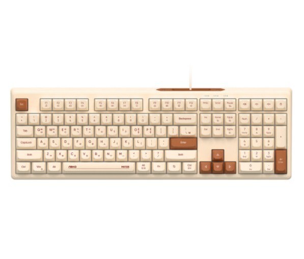 ABKO MK108 Low Noise Membrane Office Keyboard Oatmeal / Express