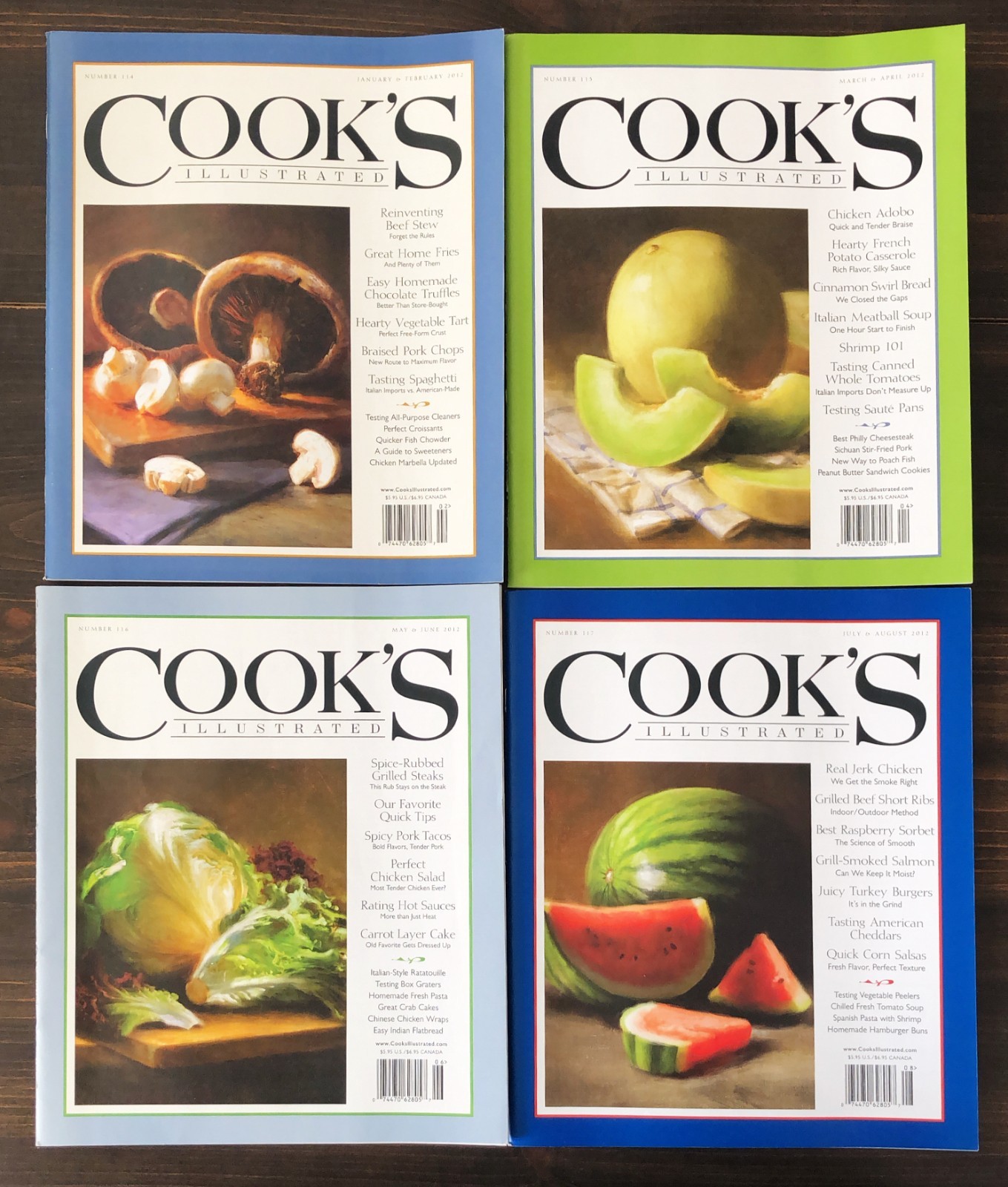 2012 Cook's Illustrated Magazine - Lot of 6
