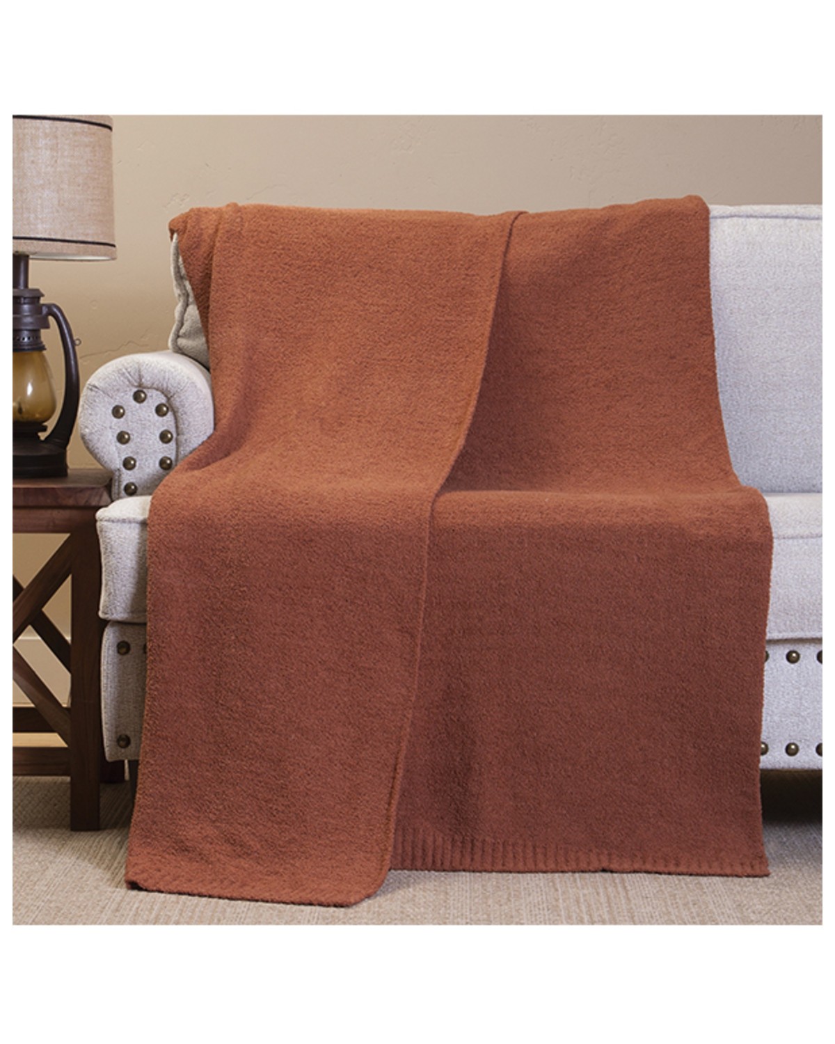 Carstens Home Desert Clay Stretchy Throw Blanket - JB7254