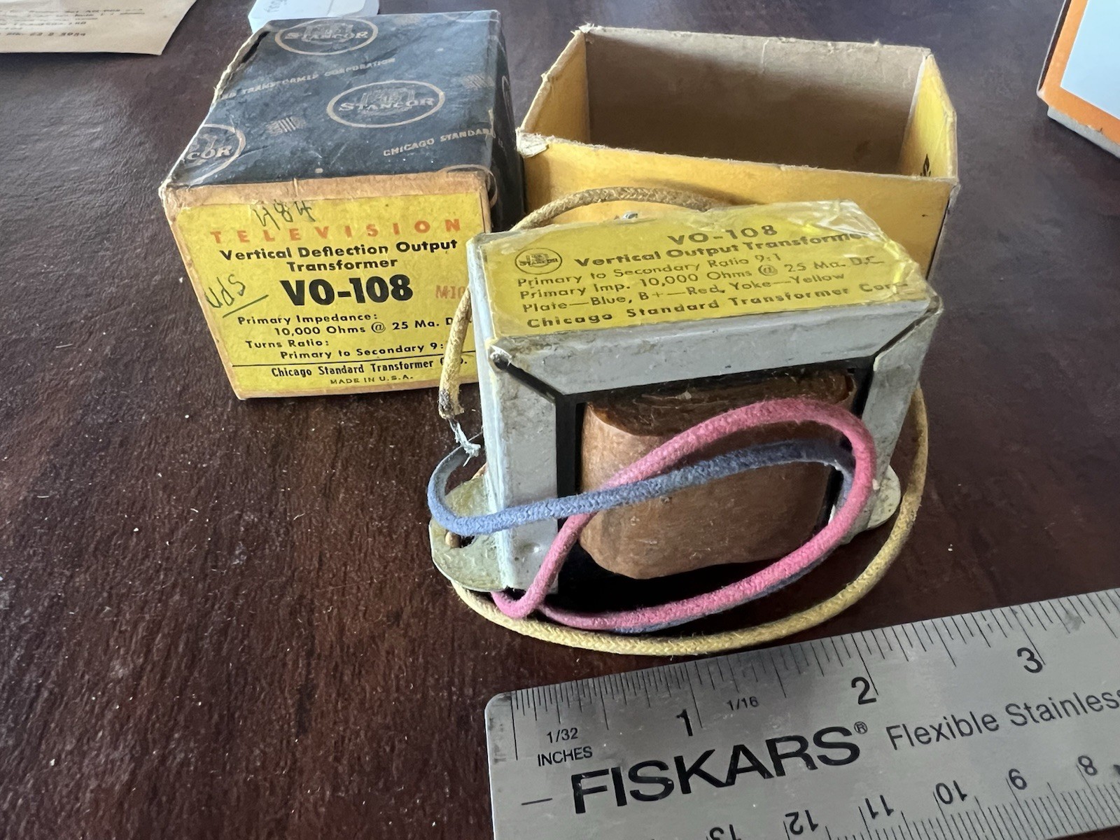 Vintage Chicago Standard Vertical Deflection Output Transformer VO-108