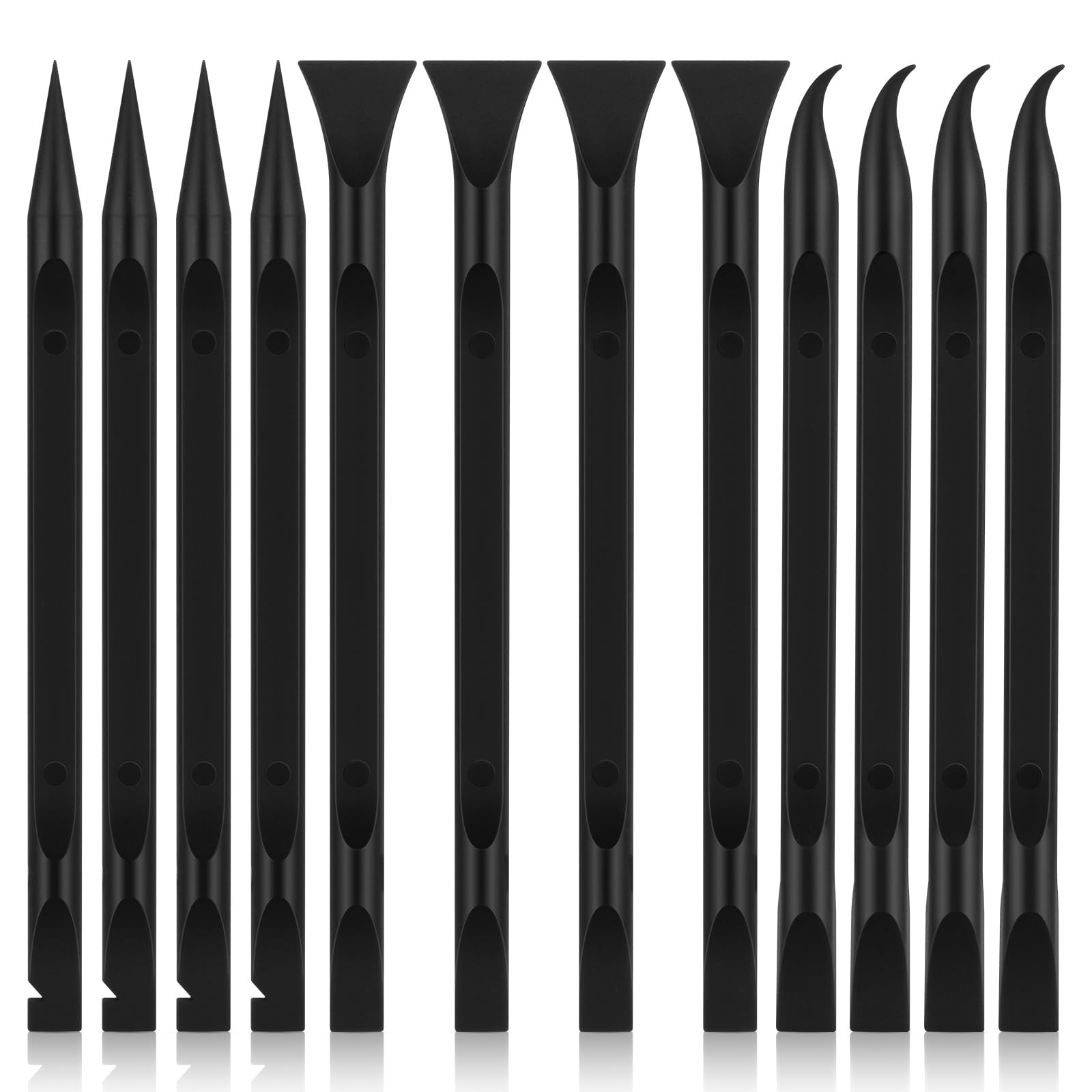 12 Pack Carbon Fiber Plastic Scraper Pen Tool Non-Scratch Car Kitchen Use