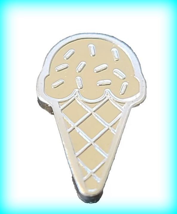 1 GRAM SILVER ICE CREAM CONE: .999 Fine Pure Silver ~ FREE SHIPPING
