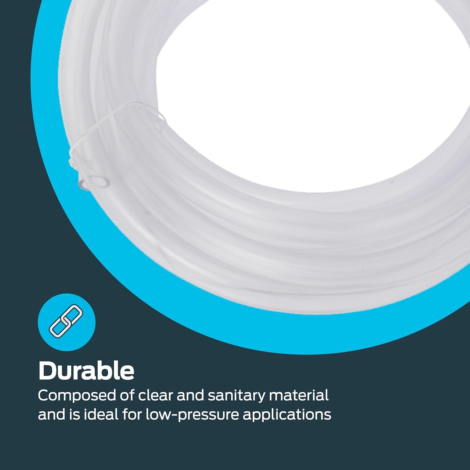 Eastman 3/8 Inch ID (1/2 in. x 1/2 OD, 10 Foot Length, Clear