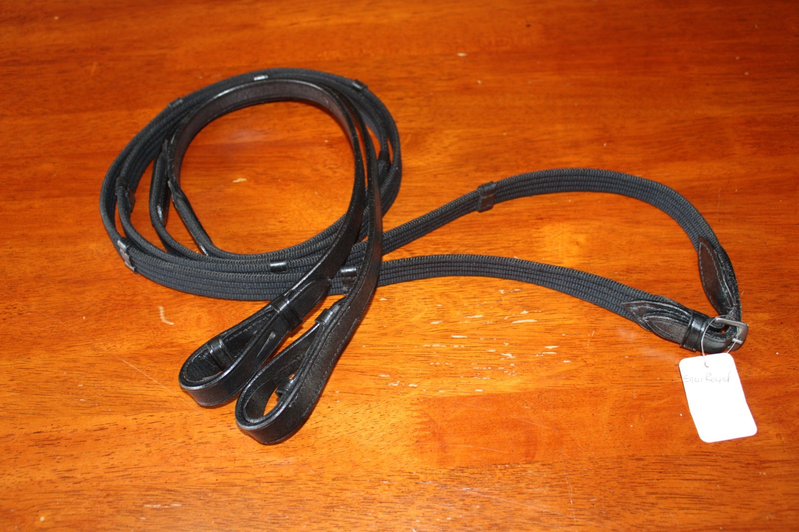 54" Equi Royal Webbed Reins Black