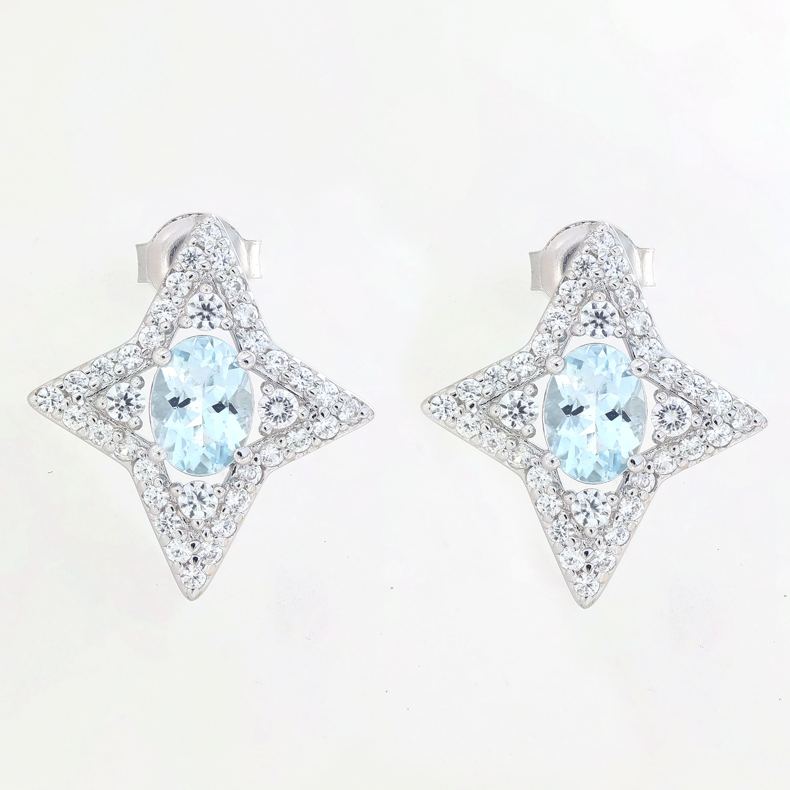 Sterling Silver Semi Mount Earrings Setting Oval OV 7x5mm