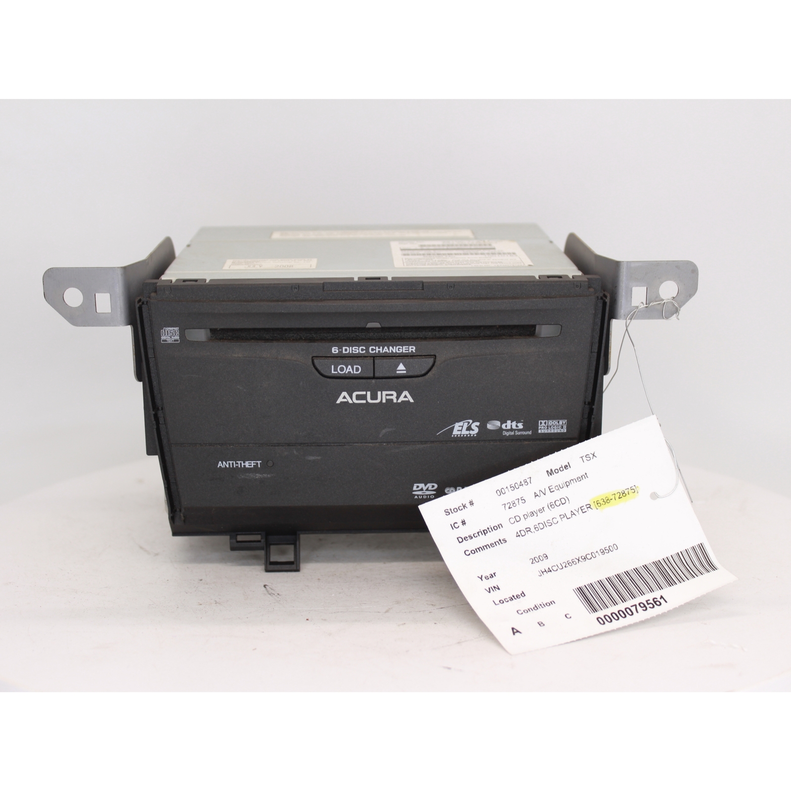 2009 Acura TSK CD Player Part Number - 638-72875