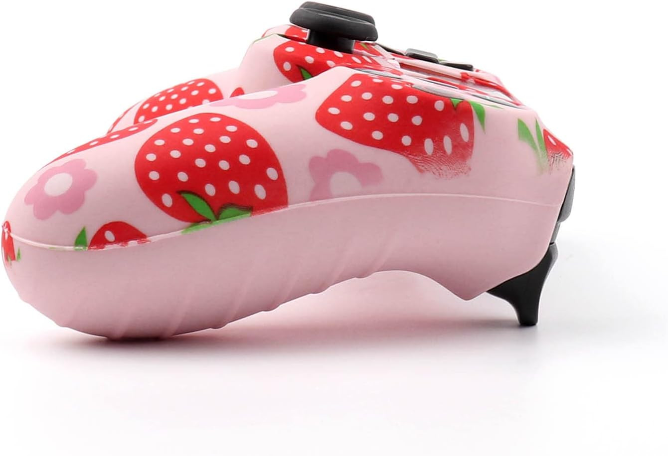 RALAN Pink Controller Skins for Ps4,Fruit Silicone Controller Cover Skin Protect