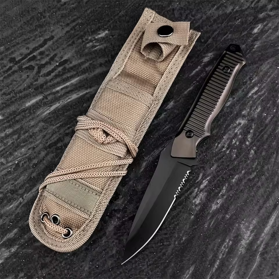 Nimravus Style Tactical Fixed Blade Knife EDC Survival Hunting Aluminum Handle