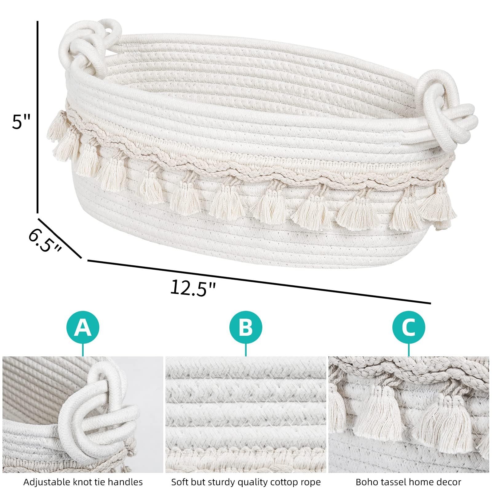 Followarm Small Basket for Gifts Empty, Woven Storage Cute Toilet Paper Stora...