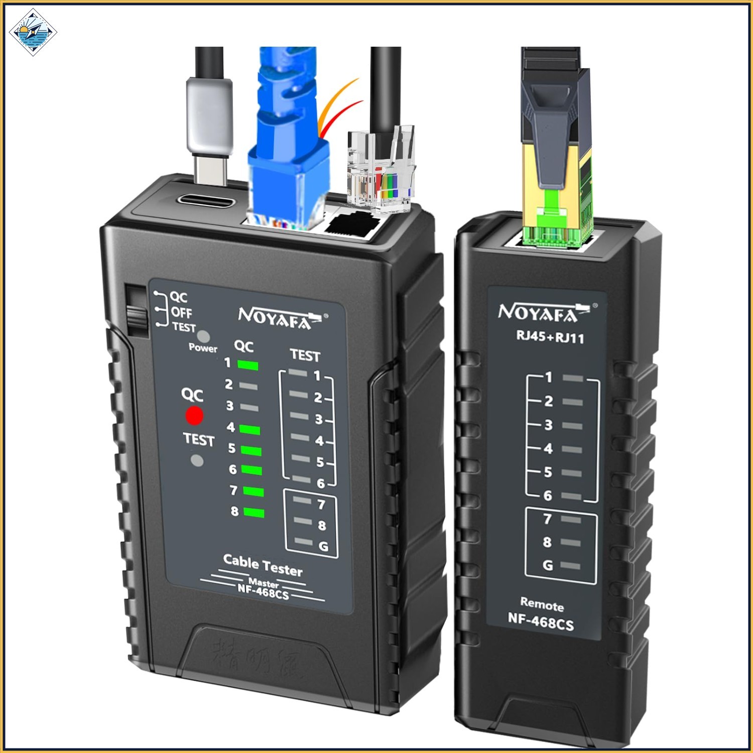 Multi-Function Cable Tester for Cat5, Cat6, Cat7 Networks with Over 1000m Range