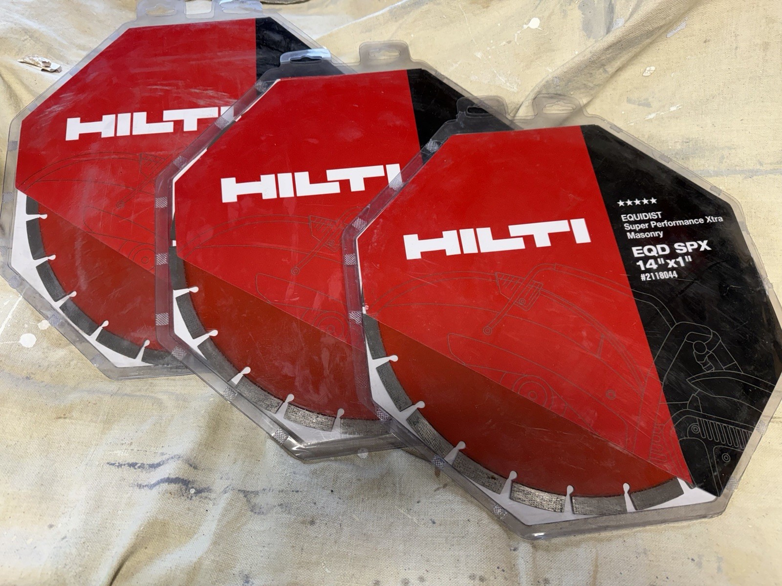 HILTI 14” X 1” EQD SPX Diamond Masonry Wheel 3 Pack