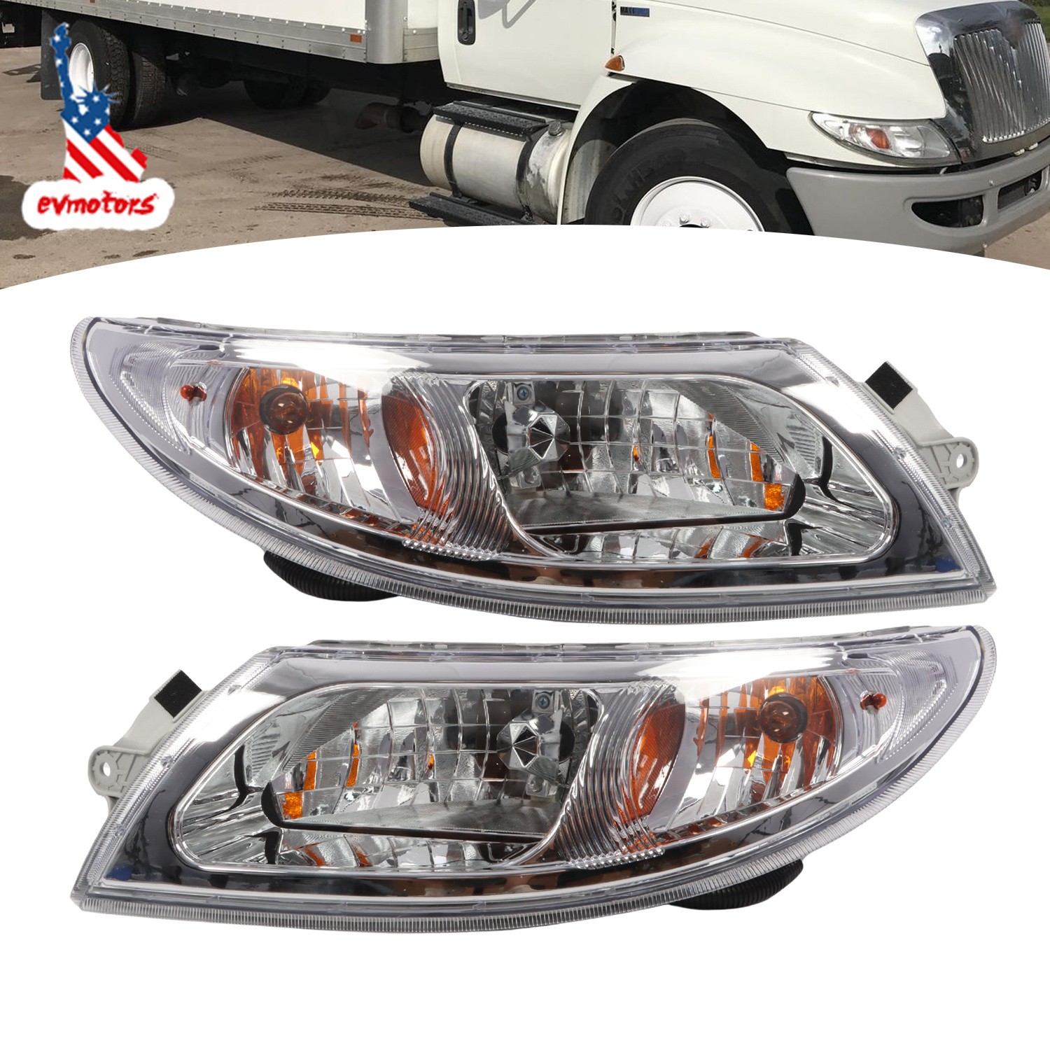 For 2002-2019 International Truck 4100 4200 4300 4400 8500 8600 Headlights Pair