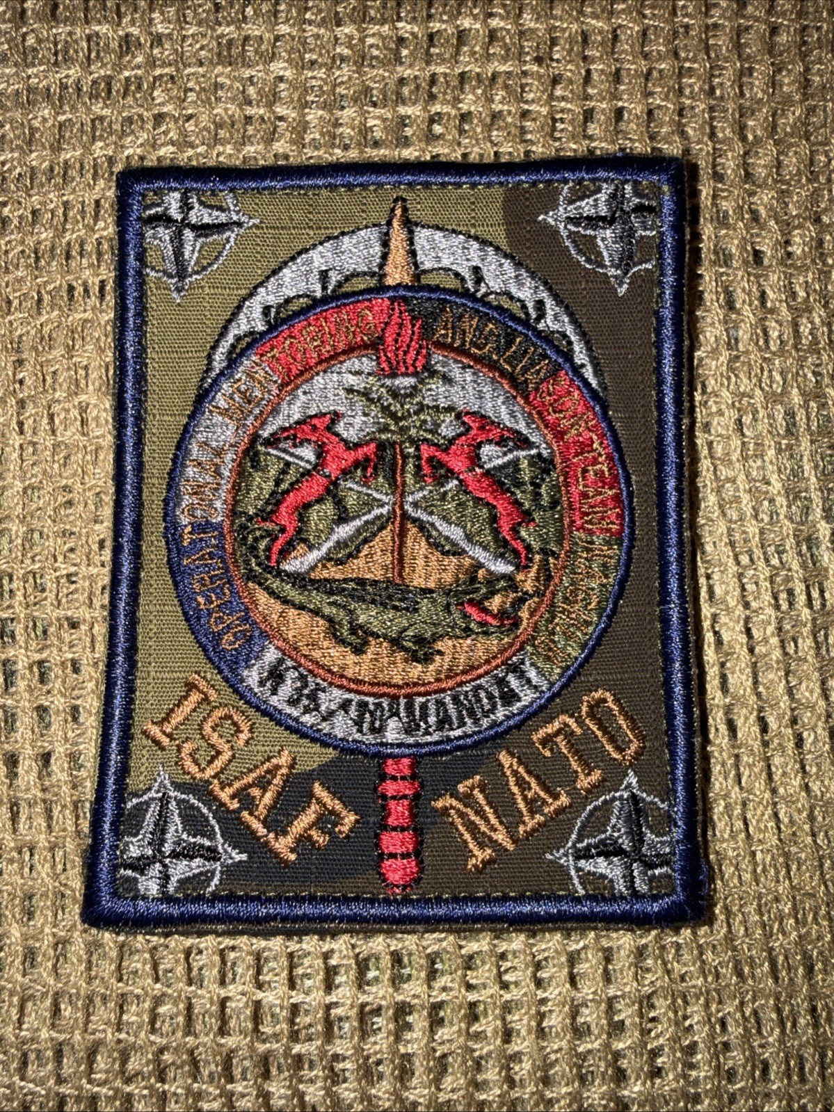 French NATO Forces ISAF NATO Monitoring & Liaison Team Camo Patch