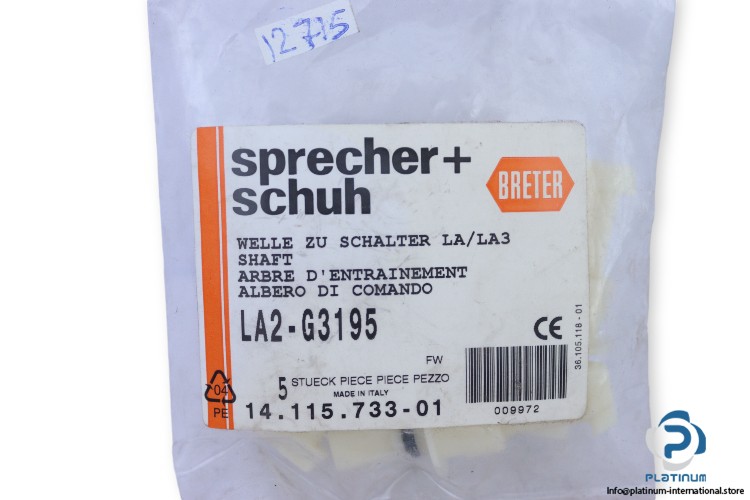 SPRECHER+SCHUH LA2-G3195 SWITCH OPERATING SHAFT_L2 Cam Switch_5 items/set