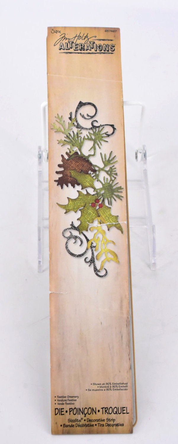 TIM HOLTZ Sizzix Alterations Decorative Strip Die Festive Greenery 657467 Border