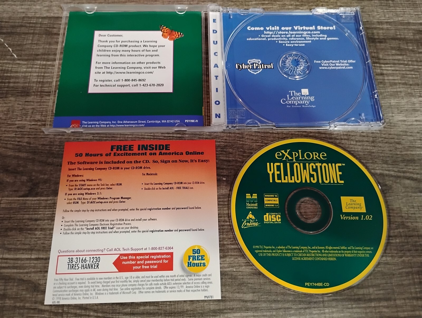 Explore Yellowstone PC/Mac CD-ROM TLC The Learning Company 1997 Windows 95/3.1