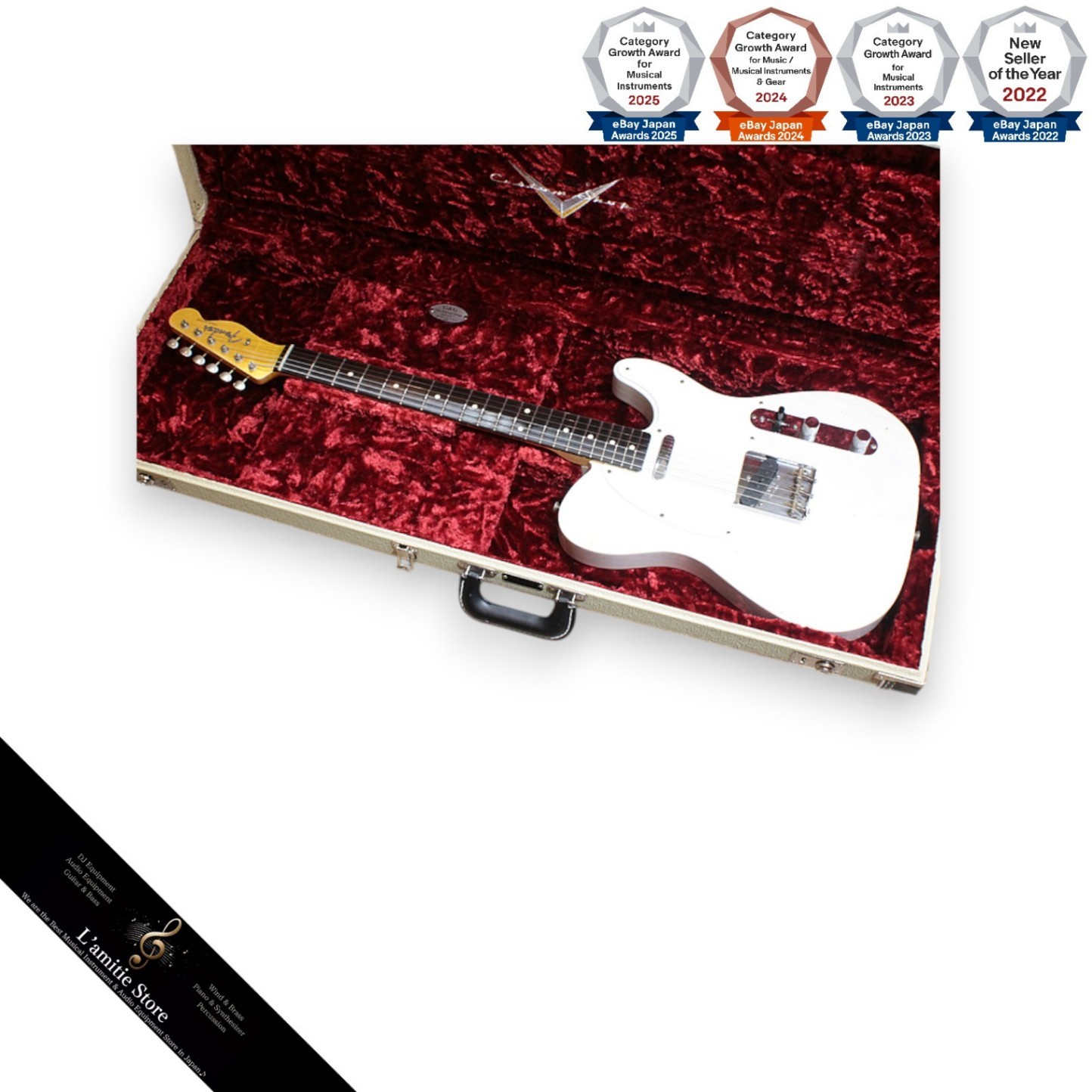 Fender Custom Shop 1959 Telecaster Journeyman Relic White Blonde Rosewood Neck