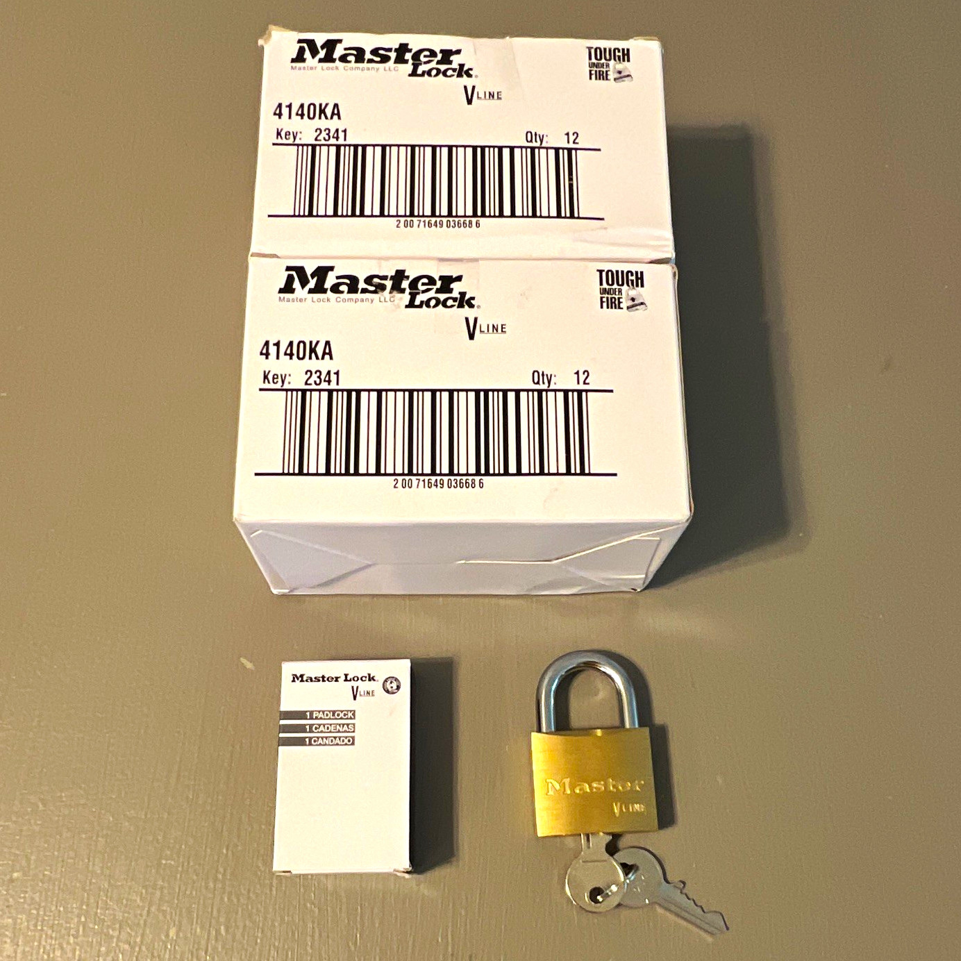 25 New Master Lock VLine 4140KA Brass Locks