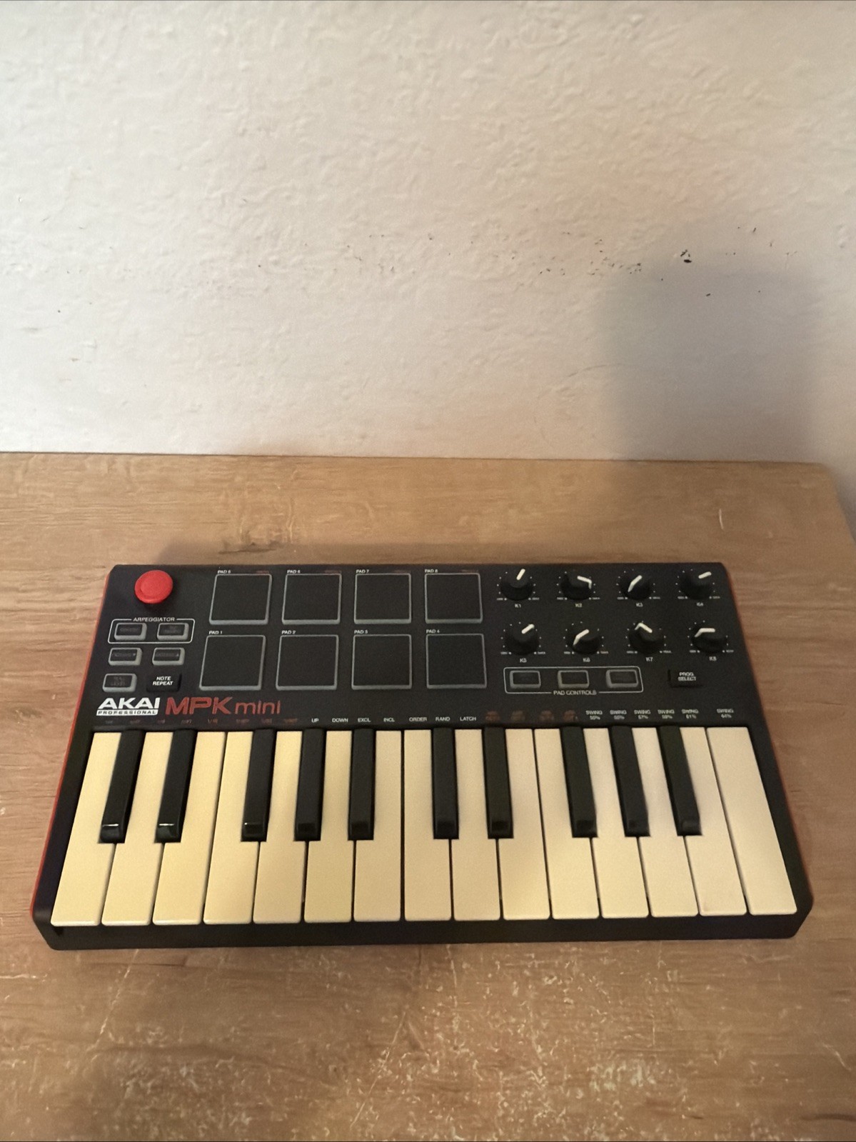 Akai Professional MPK Mini MK3 Keyboard Controller Black Red White w/ USB-B