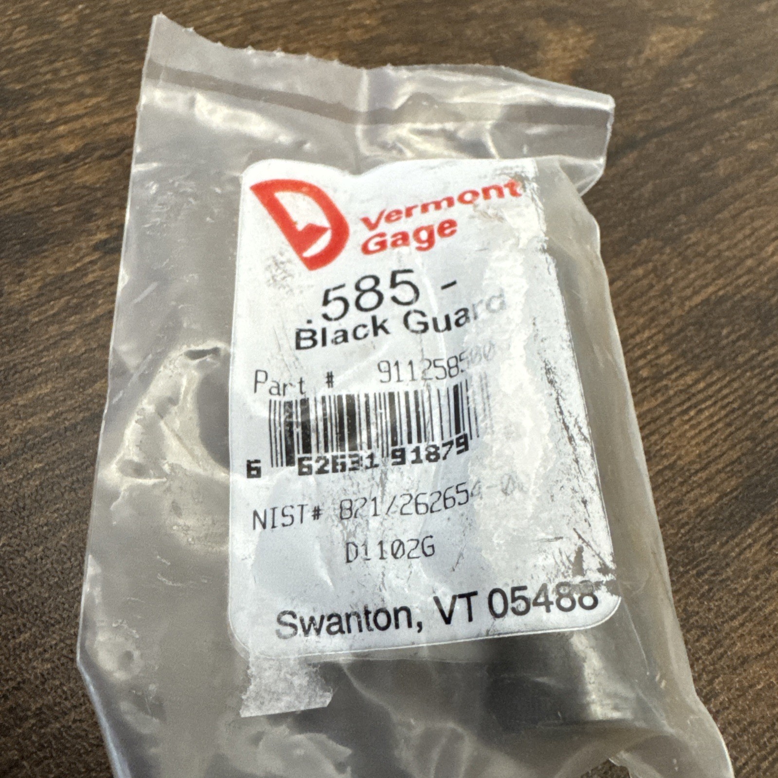 Vermont Gage Black Guard 0.585" Class ZZ No Go minus Pin Plug Gauge