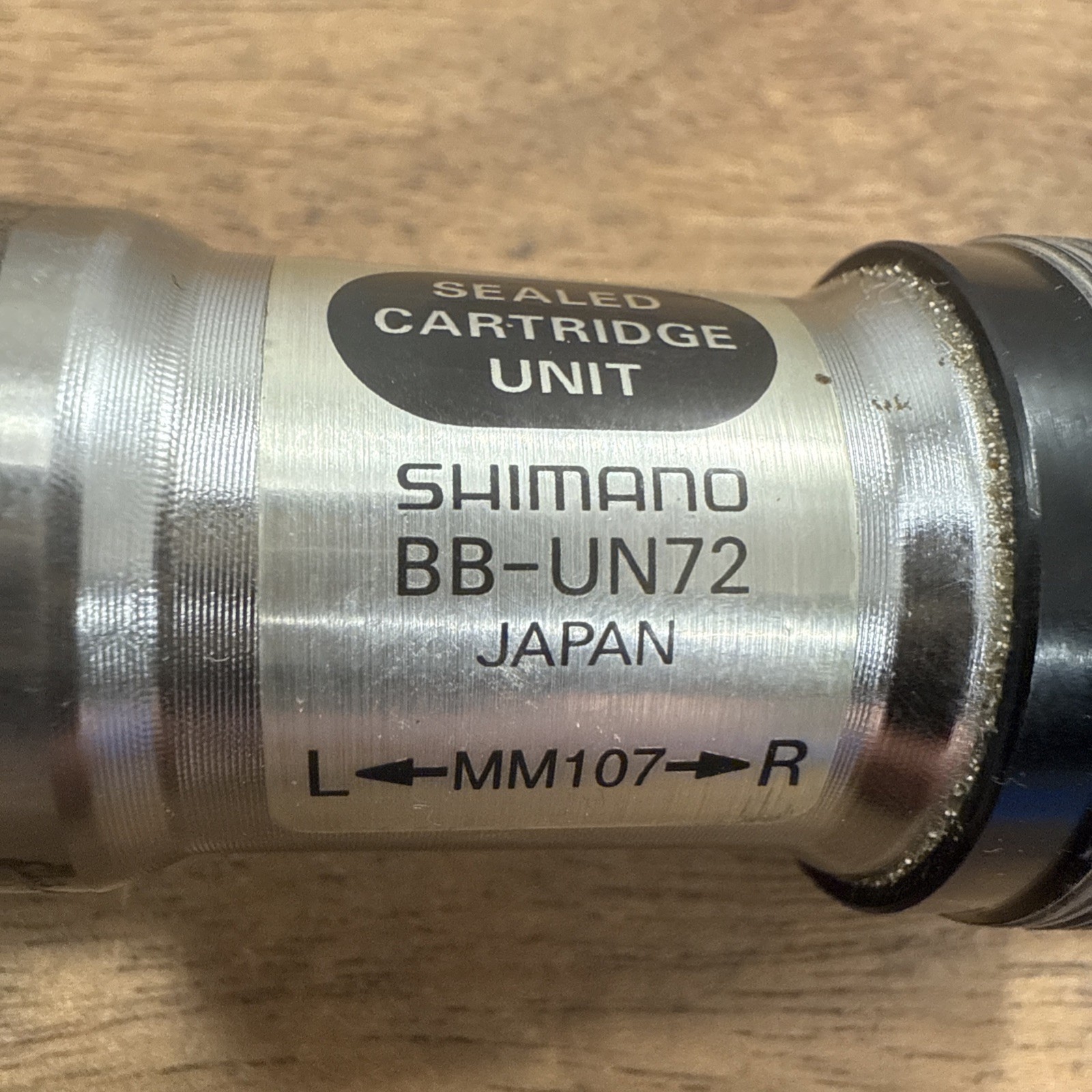 Shimano Deore XT BB-UN72 Bottom Bracket Square Taper 73mm 107mm Worn Threads