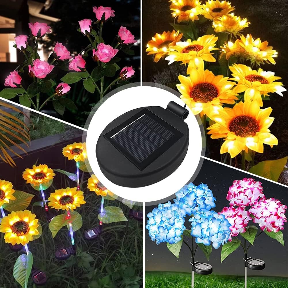 Solar Lantern Light Replacement Top for Flower ,LED Panel 2PCS